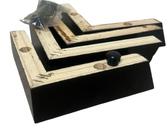 pés para sofá kit 8 Conjunto de Cantoneiras de Madeira, tabaco, Acabamento Natural para moveis 5 cm(total)