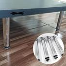 Pés Tubular 20cm Metal Cromado Para Sofás Armarios Cama e Moveis 8un