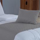 Peseira de Cama Comfort 3 Pçs Solteiro Almofadas Cheias Cinza