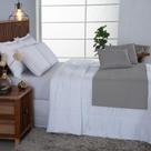 Peseira de Cama Comfort 5 Pçs Queen Almofadas Cheias Cinza