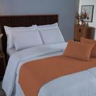 Peseira de Cama Comfort 5 Pçs Queen Almofadas Cheias Terracota