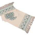 Peseira Decorativa Turin com Franja 58% Algodão / 42% Poliéster - Mandala Verde