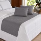 Peseira King 5 Peças Matelada com Almofadas Cheias Cama Posta