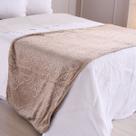 Peseira Manta Para Cama Sherpa Realce Dupla Face Toque de Lã De Carneiro 80cm x 2.50m