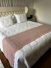 Peseira Manta Trico Cama Casal King 260x60cm Trançada