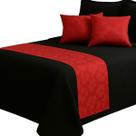 Peseira para Cama Queen Jacquard Manta Xale com Almofadas