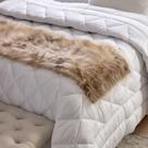 Peseira Pelucia Soft Max Casal 50x160cm Adomes Bege