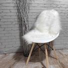 Peseira Xale Para Sofá em Pelúcia Pelo Alto Branco Decoração 1,60x50cm