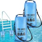 Pesos para escada de piscina Piemow, kit com 2 unidades, PVC impermeável de 25 L