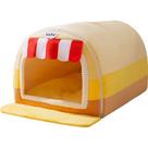 Pet Bed Cute Candy Shop para gatos e cães pequenos, amarela Pet Bed Cute Candy Shop para gatos e cães pequenos, amarela