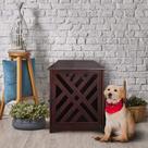 Pet Crate Casual Home Wooden Trelice End Table Espresso Pet Crate Casual Home Wooden Trelice End Table Espresso