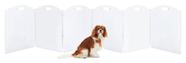 Pet Gate Feoyoho Clear Acrylic Freestanding 6 painéis para cães