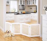 Pet Gate PAWLAND, de madeira, independente, dobrável, 24 cm, 4 painéis Pet Gate PAWLAND, de madeira, independente, dobrável, 24 cm, 4 painéis