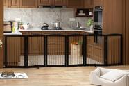 Pet Gate PUPETPO Independente para cães, interior de madeira, 120 cm