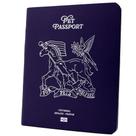 Pet Passport United Pet Club Color Premium em couro PU roxo