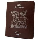 Pet Passport United Pet Club Premium em couro PU marrom