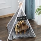 Pet Teepee GeerDuo Tienda Portátil para Perros o Gatos Pequeños Gris Pet Teepee GeerDuo Tienda Portátil para Perros o Gatos Pequeños Gris