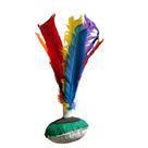 Peteca pena de galinha colors grande 27cm