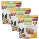 Petisco Para Cachorro Orelha Suina Snacks Natural Kit 3