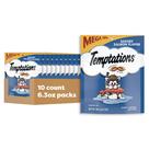 Petiscos para Gatos Temptations Sabor Salmão 180g Pacote com 10