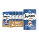 Petiscos para Gatos Temptations Sabor Salmão Crocantes e Macios 12x85g