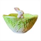 Petisqueira Bowl Coelho Repolho Verde Branco Páscoa Decoração