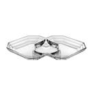 Petisqueira Canova 3 divisórias em Vidro 32 cm - Vidivi