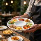 Petisqueira com 5 Divisórias para Servir Aperitivos e Petiscos Petisqueira com 5 Divisórias para Servir Aperitivos e Petiscos