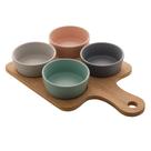 Petisqueira Com Bandeja Lyor De Ceramica Natural 21cm X 31cm Petisqueira Com Bandeja Lyor De Ceramica Natural 21cm X 31cm