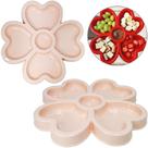 Petisqueira Coração Trevo Rosa Salmão Servir Petiscos Queijo Petisqueira Coração Trevo Rosa Salmão Servir Petiscos Queijo