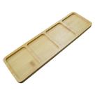 Petisqueira de Bambu Retangular 33x10 cm