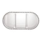 Petisqueira de Cristal com 3 Divisões Oval Pearl 30cm - Wolff