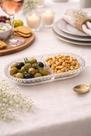 Petisqueira de Cristal Pearl Oval c/ Divisória 24 cm - Wolff