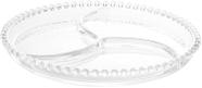 Petisqueira de Cristal Redonda WOLFF com 3 Divisões - Linha Pearl 23cm Elegante e Resistente Petisqueira de Cristal Redonda WOLFF com 3 Divisões - Linha Pearl 23cm Elegante e Resistente