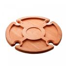 Petisqueira de Madeira com Suporte para Taça Liptus 37cm Woodart 13481 - Rojemac