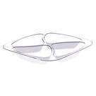 Petisqueira De Plástico 4 Divisórias Quadrada Cristal 21,5cm Un - Tasil Petisqueira De Plástico 4 Divisórias Quadrada Cristal 21,5cm Un - Tasil