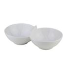 Petisqueira de Porcelana 2 Divisórias Toledo Branca - Lyor