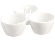 Petisqueira de Porcelana Hauskfraft Com 3 Divisórias - Hauskraft