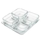 Petisqueira de Vidro 4 Potes 100ml com Base Kaveh Petisqueira de Vidro 4 Potes 100ml com Base Kaveh
