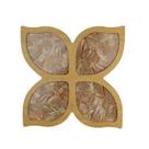 Petisqueira decorativa flor com 4 divisórias Travessa de Petisco Redonda 55 cm