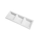 Petisqueira em porcelana 3 divisões Bon Gourmet 30x11x2,5cm