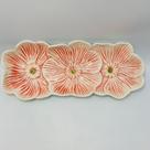 Petisqueira Flor em Cerâmica 31x13cm