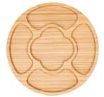 Petisqueira Grande Bambu 5 Repartições Mimo Style 30x2cm