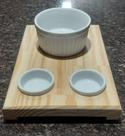 Petisqueira - Kit Tábua para Molhos e Petiscos - Porcelana Branca