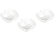 Petisqueira Molheira De Porcelana Maça Hauskraft Com 3 Peças 120ml 9,3x9,1x3,8cm Petisqueira Molheira De Porcelana Maça Hauskraft Com 3 Peças 120ml 9,3x9,1x3,8cm