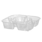 Petisqueira Múltipla Transparente Plástico Reutilizável 5 Divisórias 960mL Petisqueira Múltipla Transparente Plástico Reutilizável 5 Divisórias 960mL