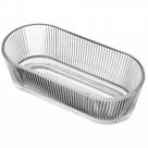 Petisqueira oval de cristal Lines Wolff 16,5x7,5x5