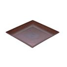 Petisqueira prato quadrado 24cm ecológico marrom escuro Petisqueira prato quadrado 24cm ecológico marrom escuro