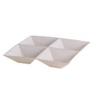 Petisqueira Quadrada Branca 4 Div LE CHEF 21,5x21,5x3,5Cm - Paramount