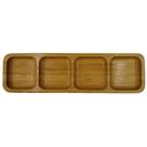Petisqueira Retangular em Bambu 4 Espaços Dolce Home